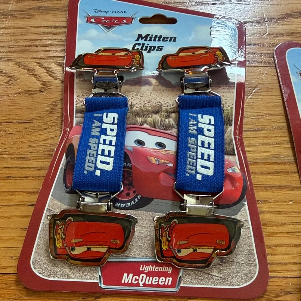 Cars Lightning McQueen Blue Mitten Clips 2 sets